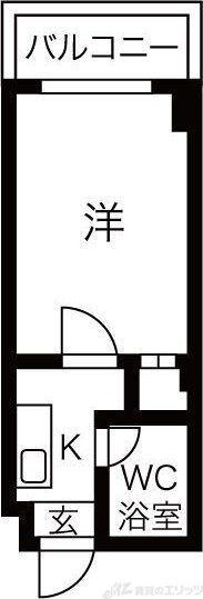 マンション セレーネ(1K/5階)の間取り写真