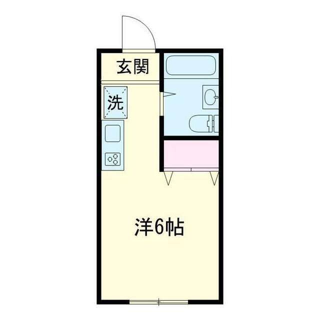 金子ビル(ワンルーム/4階)の間取り写真