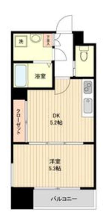LA DOUCEUR片平(1DK/3階)の間取り写真