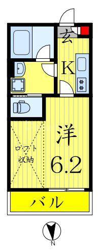 KEIAI RESIDENCE 青井(1K/3階)の間取り写真