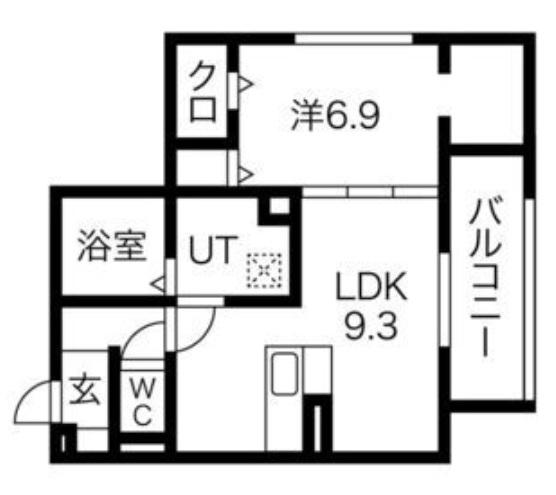 NS COURT(1LDK/3階)の間取り写真