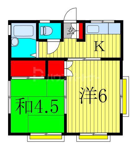 藤城コーポ(2K/2階)の間取り写真