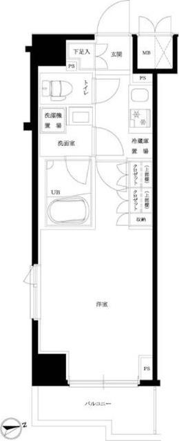 ルーブル川崎神明町(1K/8階)の間取り写真