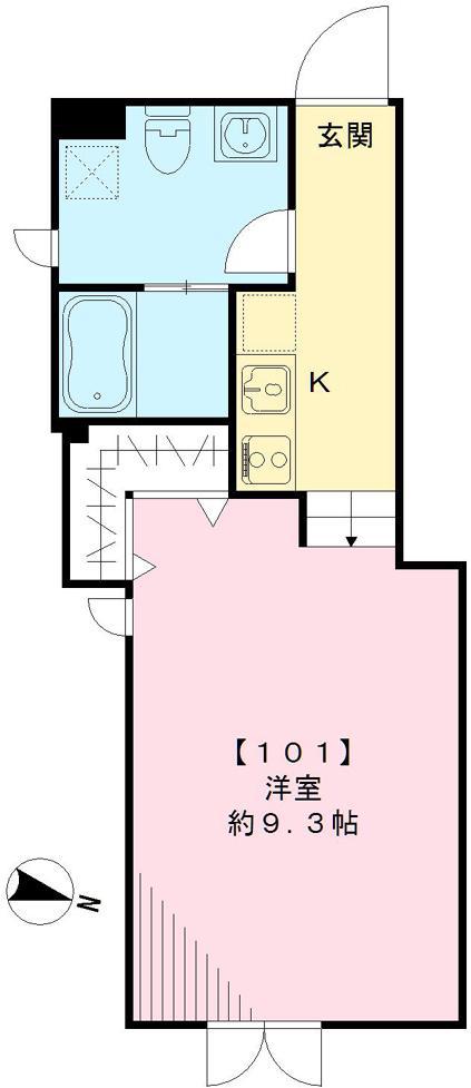 LAPIS COURT YOTSUYA(1K/1階)の間取り写真