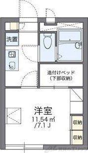 レオパレス別府I(1K/1階)の間取り写真