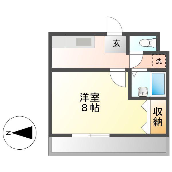 マンションブリッジ88(1K/3階)の間取り写真