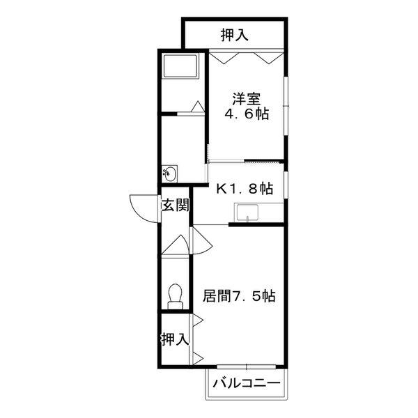 オルタナティブN17(1LDK/4階)の間取り写真