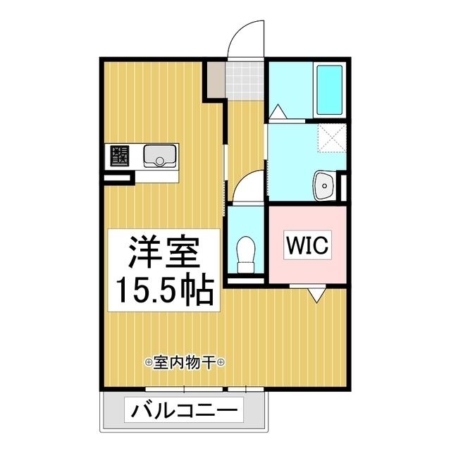 ロジュマン デラッセ(ワンルーム/2階)の間取り写真
