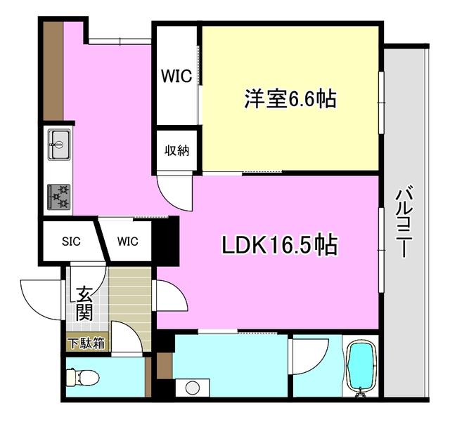 ソムニウム ドムス 南茨木(1LDK/3階)の間取り写真