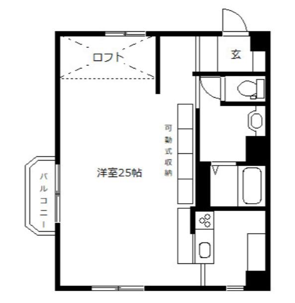 サンフェリーチェ・17(ワンルーム/2階)の間取り写真