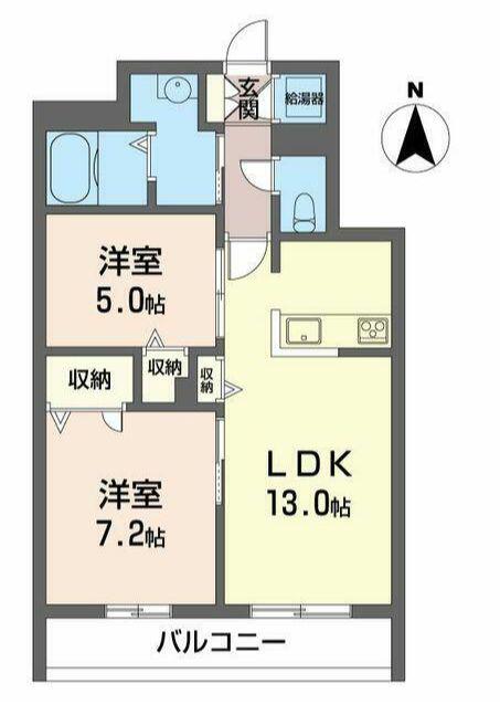 ブランシェ メゾン(2LDK/1階)の間取り写真