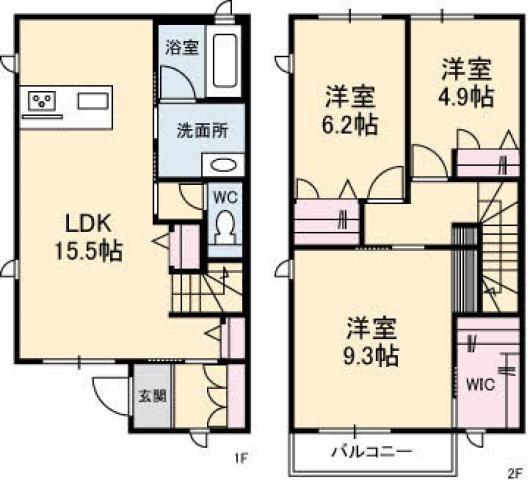 シャーメゾン グローカル(3LDK/1階)の間取り写真