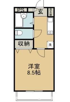 エクラフェリーク(1K/2階)の間取り写真