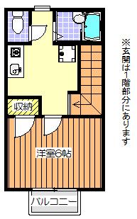 フォーシーズンズ(1K/2階)の間取り写真