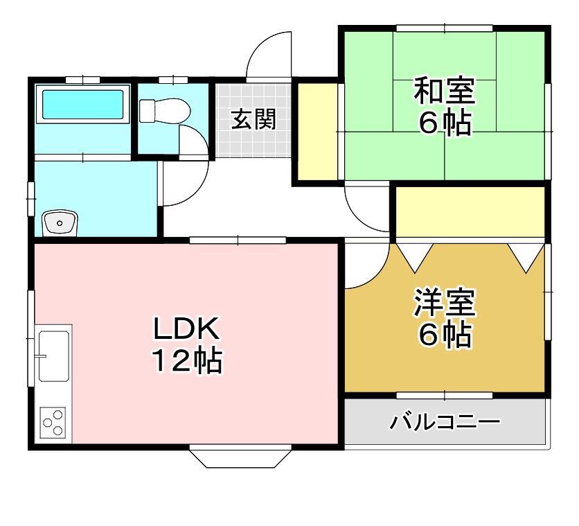 レゼンド恵Ⅲ(2LDK/2階)の間取り写真