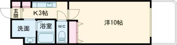 第9小谷ビル(1K/5階)の間取り写真