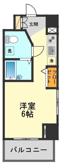 THEパームス新小岩(ワンルーム/5階)の間取り写真