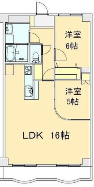 リバーサイドヒルズ(1LDK/1階)の間取り写真