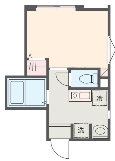 MELDIA梅島X(1K/2階)の間取り写真