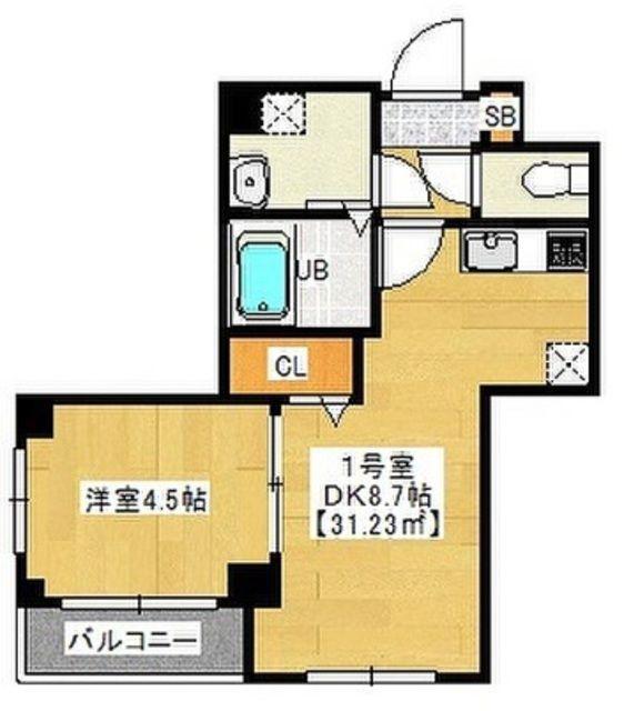 パインリーブス(1LDK/1階)の間取り写真