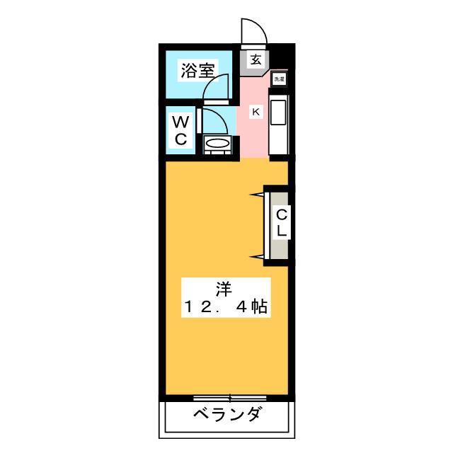 鎌倉女子大隣マスカットハウス(ワンルーム/2階)の間取り写真