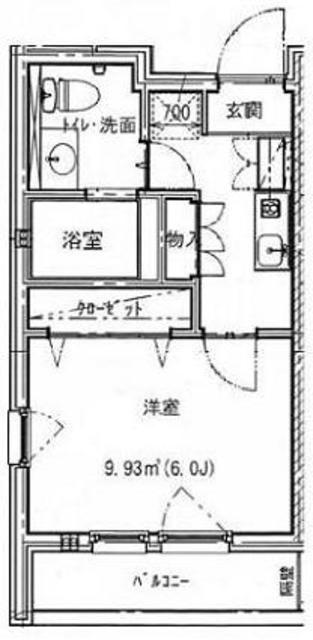 BAUMROOMけやき(1K/3階)の間取り写真