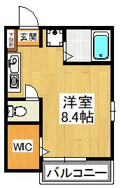 ユートピア西船(ワンルーム/3階)の間取り写真