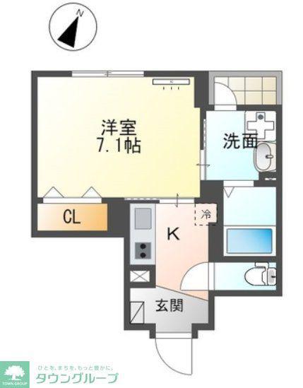 ボス バレーヒル(1K/2階)の間取り写真