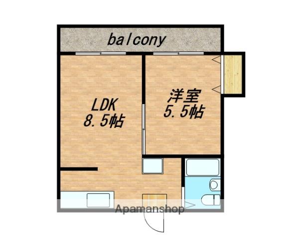 アコーハイツ(1LDK/2階)の間取り写真