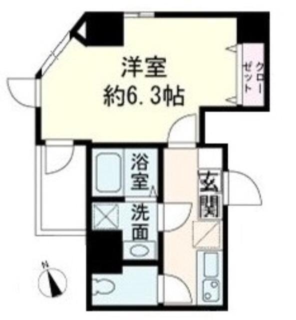 ブリヤン諏訪台(1K/3階)の間取り写真