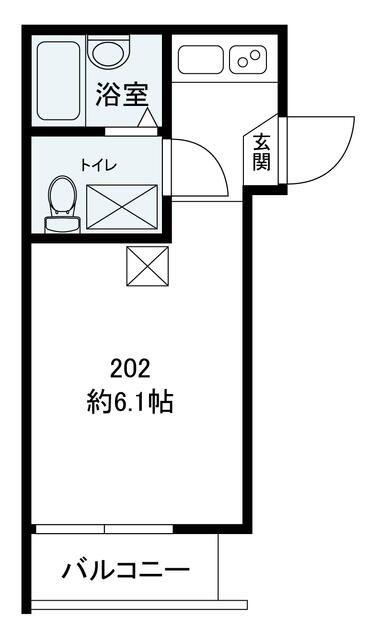 N1-SQUARE(ワンルーム/2階)の間取り写真
