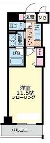 BLDG110(1K/2階)の間取り写真