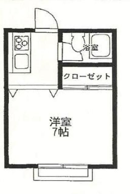 パステラルハイム(ワンルーム/2階)の間取り写真