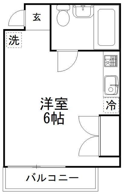 真間ハイツ(ワンルーム/1階)の間取り写真