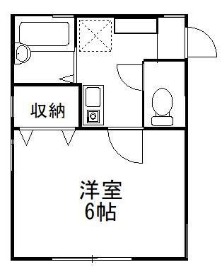 三ッ沢東町アパート(1K/1階)の間取り写真