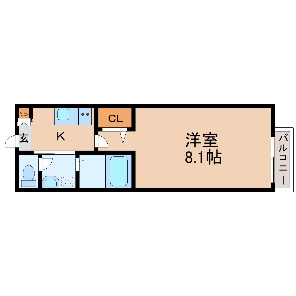 JR仙山線・東照宮駅 徒歩7分(1K/1階)の間取り写真