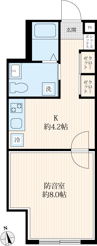 VORT高井戸西RESIDENCE(1K/2階)の間取り写真
