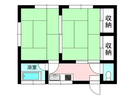 平和ハイツ(2DK/1階)の間取り写真