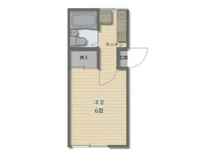 ぷちさがみ(1K/2階)の間取り写真