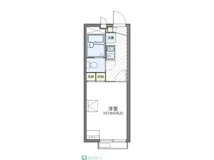 レオパレスグレイスSHINOII(1K/2階)の間取り写真