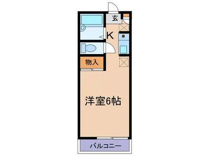 レジデンス八島(ワンルーム/2階)の間取り写真