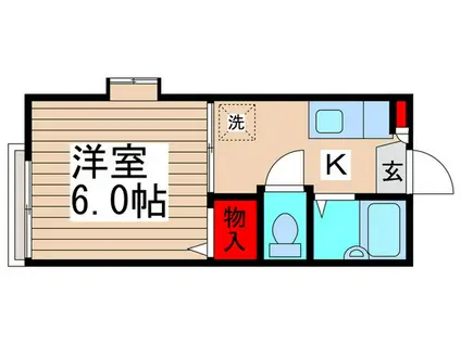 ピアヒルズ矢切(1K/1階)の間取り写真