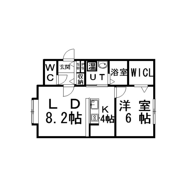 RAINBASE(1LDK/1階)の間取り写真