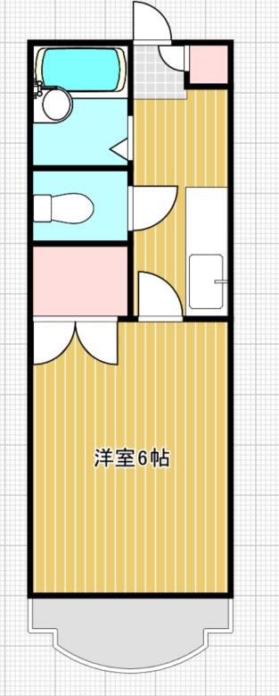 エントピア鴨池第7(1K/6階)の間取り写真