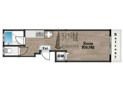 司ハウス(ワンルーム/2階)の間取り写真