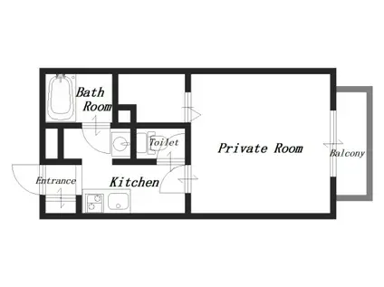 ハイツまんてん(1K/2階)の間取り写真