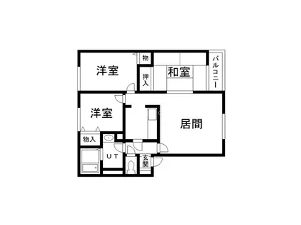 ハイセレール造道A(3LDK/2階)の間取り写真