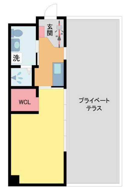 ビクトリアコート夙川(1K/6階)の間取り写真