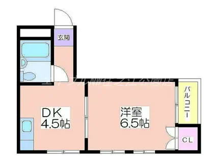 ローレルハイツ岡本(1DK/7階)の間取り写真