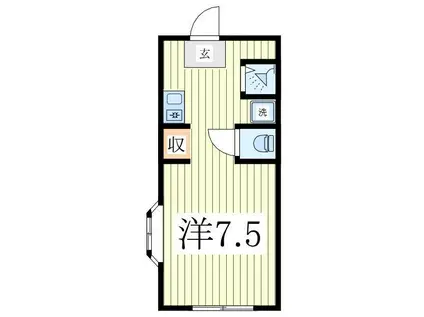 REZET柏(ワンルーム/1階)の間取り写真